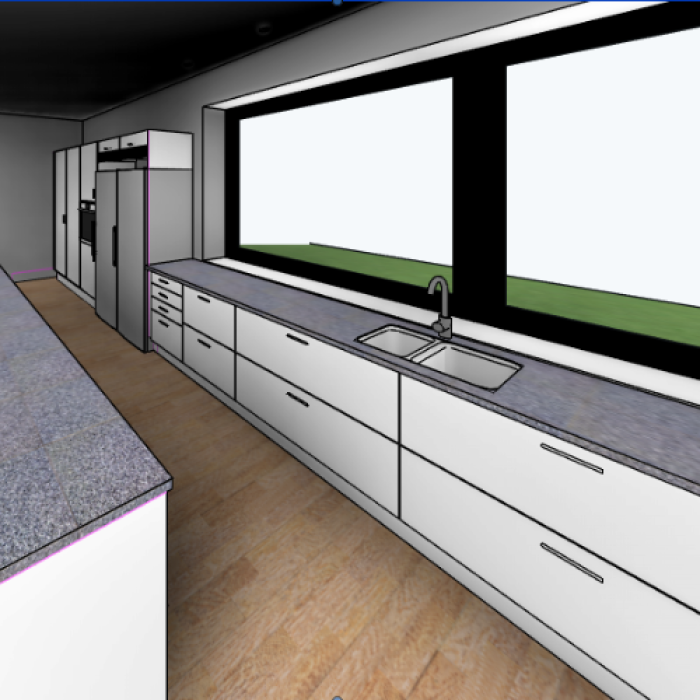 Renderad köksbild, 3D, husritning, växjö, kronoberg 500x500